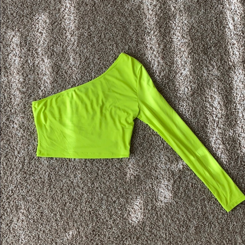 Lime green crop top